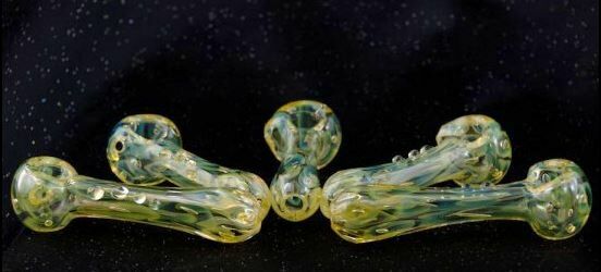 Color Changing Fumed Pipe With 24k Gold & Pure SIlver