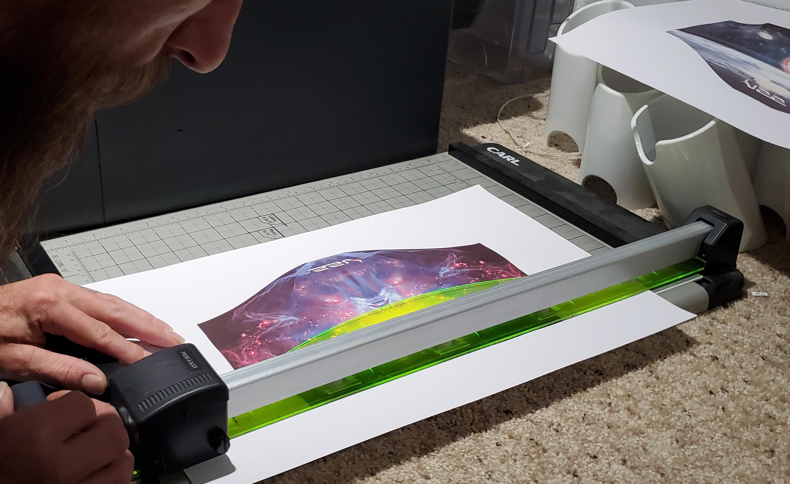 Chris Getting The Artwork Ready Chris Getting The Artwork Ready